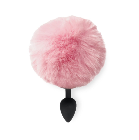 Силіконова анальна пробка М Art of Sex - Silicone Bunny Tails Butt plug Pink, діаметр 3,5 см - фото №2