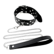 Нашийник з повідцем із натуральної шкіри із заклепками Art of Sex - Jenna Collar with Leash, чорний Нашийник з повідцем із натуральної шкіри із заклепками Art of Sex - Jenna Collar with Leash, чорний №2