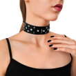 Нашийник з натуральної шкіри із заклепками та стразами Art of Sex - Jenna Collar, Чорний Нашийник з натуральної шкіри із заклепками та стразами Art of Sex - Jenna Collar, Чорний №1