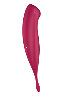 Смарт-вібратор для клітора з вакуумною стимуляцією Satisfyer Twirling Pro+ dark red - - фото №6