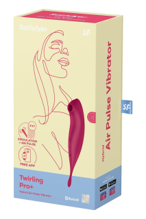 Смарт-вібратор для клітора з вакуумною стимуляцією Satisfyer Twirling Pro+ dark red - - фото №7