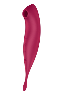Смарт-вібратор для клітора з вакуумною стимуляцією Satisfyer Twirling Pro+ dark red - - фото №2
