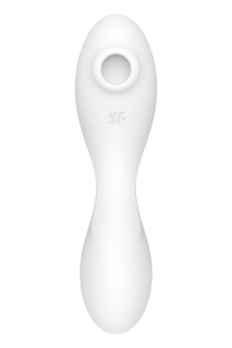 Вакуумний смарт-стимулятор із вібрацією Satisfyer Curvy Trinity 5 (White), керування зі смартфона - - фото №2