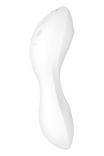 Вакуумний смарт-стимулятор із вібрацією Satisfyer Curvy Trinity 5 (White), керування зі смартфона - - фото №6