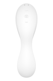 Вакуумний смарт-стимулятор із вібрацією Satisfyer Curvy Trinity 5 (White), керування зі смартфона - - фото №5