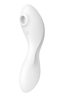 Вакуумний смарт-стимулятор із вібрацією Satisfyer Curvy Trinity 5 (White), керування зі смартфона - - фото №3