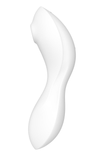 Вакуумний смарт-стимулятор із вібрацією Satisfyer Curvy Trinity 5 (White), керування зі смартфона - - фото №4