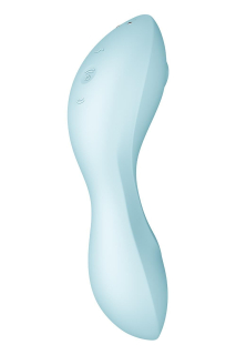 Вакуумний смарт-стимулятор із вібрацією Satisfyer Curvy Trinity 5 (Blue), керування зі смартфона - - фото №5