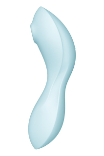 Вакуумний смарт-стимулятор із вібрацією Satisfyer Curvy Trinity 5 (Blue), керування зі смартфона - - фото №4