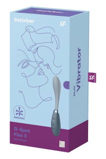Вібратор Satisfyer G-Spot Flex 3 Grey, гнучкий стовбур із фіксацією положення - - фото №6