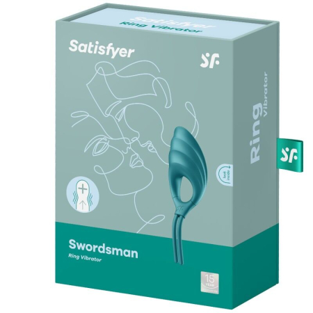 Ерекційне віброкільце-ласо Satisfyer Swordsman Green, міцна фіксація, 10 режимів, потужний мотор - фото №4