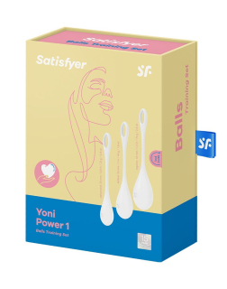 Набір йоні намистин Satisfyer Yoni Power 1 White, діаметр 2-2,5-3см, вага 22-46-74гр - - фото №5