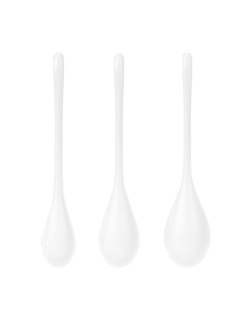 Набір йоні намистин Satisfyer Yoni Power 1 White, діаметр 2-2,5-3см, вага 22-46-74гр - - фото №3