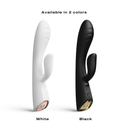 Вібратор-кролик з підігрівом Dorcel FLEXI RABBIT WHITE, гнучкий стовбур - №6
