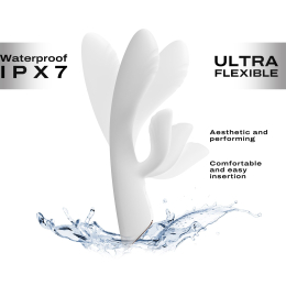 Вібратор-кролик з підігрівом Dorcel FLEXI RABBIT WHITE, гнучкий стовбур - №3