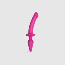 Анальна пробка з дилдо 2в1 Strap-On-Me SWITCH PLUG-IN DILDO Fuchsia L, діаметр 4,5/3,4 см - фото