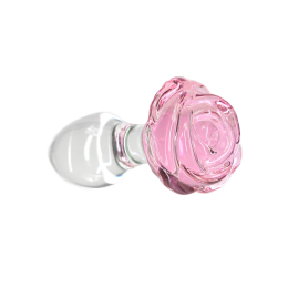 Скляна анальна пробка Pillow Talk Rosy Luxurious Glass Anal Plug, ?3,3 см, віброкуля в подарунок - - фото №2