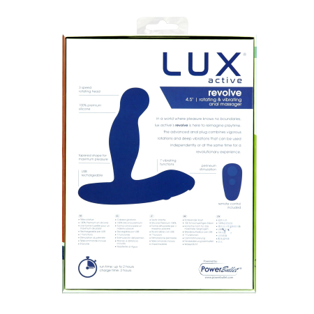 Масажер простати з ротацією та вібрацією Lux Active Revolve, пульт ДК - фото №7