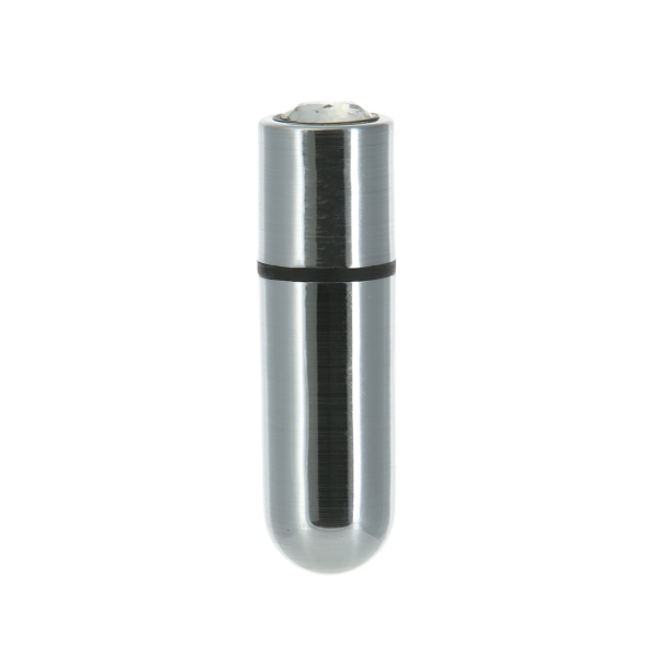 Віброкуля PowerBullet First-Class Bullet 2.5? with Key Chain Pouch, Silver, 9 режимів вібрації - фото