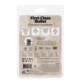 Віброкуля PowerBullet First-Class Bullet 2.5? with Key Chain Pouch, Silver, 9 режимів вібрації - - фото №7