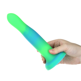 Фалоімітатор, що світиться в темряві, ADDICTION Rave 8?, Glow in the Dark Dildo Blue Green, 20,3 см - - фото №5