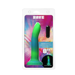 Фалоімітатор, що світиться в темряві, ADDICTION Rave 8?, Glow in the Dark Dildo Blue Green, 20,3 см - - фото №8