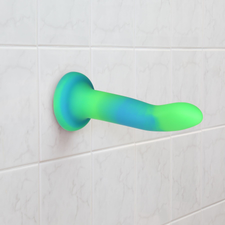 Фалоімітатор, що світиться в темряві, ADDICTION Rave 8?, Glow in the Dark Dildo Blue Green, 20,3 см - фото №6