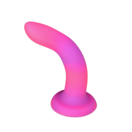 Фалоімітатор, що світиться в темряві, ADDICTION Rave 8?, Glow in the Dark Dildo Pink Purple, 20,3 см - - фото №2
