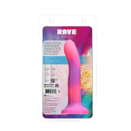 Фалоімітатор, що світиться в темряві, ADDICTION Rave 8?, Glow in the Dark Dildo Pink Purple, 20,3 см - - фото №9
