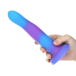 Фалоімітатор, що світиться в темряві, ADDICTION Rave 8? Glow in the Dark Dildo Blue Purple, 20,3 см - - фото №5