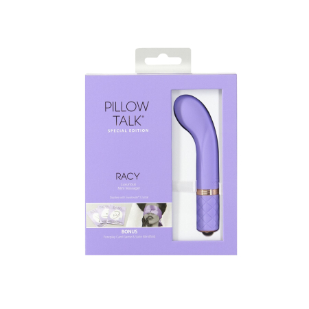 Розкішний вібратор Pillow Talk Racy Purple Special Edition, Сваровскі, пов’язка на очі+гра - фото №9