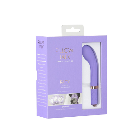 Розкішний вібратор Pillow Talk Racy Purple Special Edition, Сваровскі, пов’язка на очі+гра - фото №11