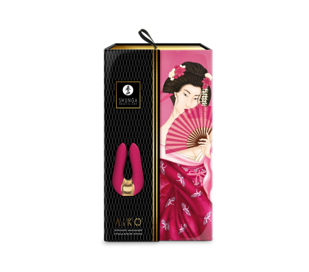 Вібратор для клітора Shunga Aiko Raspberry, гнучкі кінчики №7