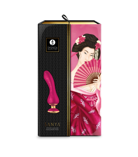 Вібратор для точки G Shunga Sanya Raspberry, гнучкий стовбур - фото №8