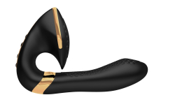 Вагінально-кліторальний вібратор Shunga Soyo Black - - фото №2