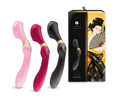 Вібромасажер Shunga Zoa Raspberry, двосторонній - - фото №12