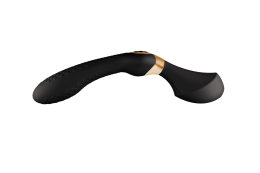 Вібромасажер Shunga Zoa Black, двосторонній - фото