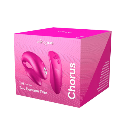 Смарт-вібратор для пар We-Vibe Chorus Cosmic Pink, сенсорне керування вібраціями стисненням пульта - фото №10