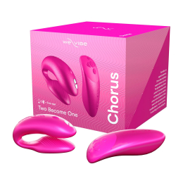 Смарт-вібратор для пар We-Vibe Chorus Cosmic Pink, сенсорне керування вібраціями стисненням пульта - №8