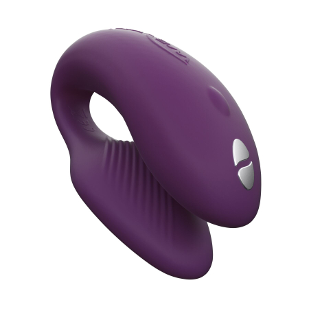 Смарт-вібратор для пар We-Vibe Chorus Purple, сенсорне керування вібраціями стисненням пульта - фото