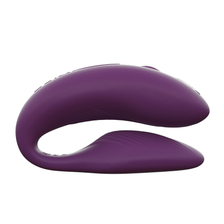 Смарт-вібратор для пар We-Vibe Chorus Purple, сенсорне керування вібраціями стисненням пульта - фото №3