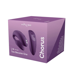Смарт-вібратор для пар We-Vibe Chorus Purple, сенсорне керування вібраціями стисненням пульта - №11
