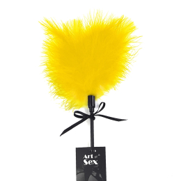 Лоскітка зі шльопалкою Піка Art of Sex – Puff Peak, жовта - - фото №3