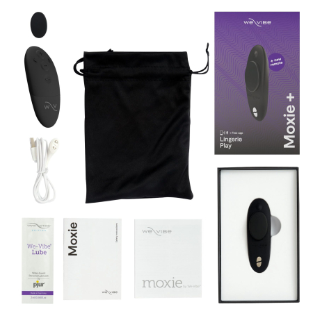 Смарт-вібратор у трусики We-Vibe Moxie+ Satin Black, оновлений пульт ДК - фото №2