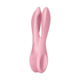Кліторальний вібратор Satisfyer Threesome 1 Pink з трьома гнучкими пальчиками - - фото №2