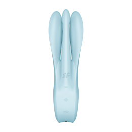 Кліторальний вібратор Satisfyer Threesome 1 Light Blue з трьома гнучкими пальчиками - - фото №6