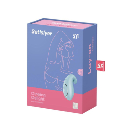 Вібратор Satisfyer Dipping Delight Light Blue, 2 мотори, гнучкий кінчик - №7