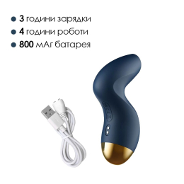 Вакуумний кліторальний стимулятор Svakom Pulse Pure Navy Blue, 5 режимів, 5 інтенсивностей у кожному - - фото №5
