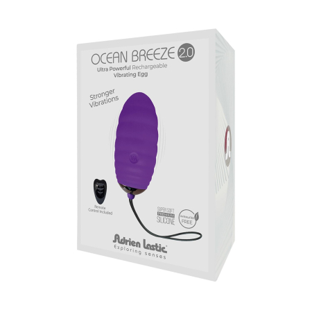 Віброяйце Adrien Lastic Ocean Breeze 2.0 Purple, пульт ДК, дуже потужний мотор, 10 віброрежимів - фото №4