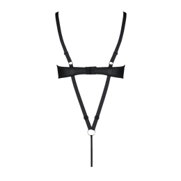 Боді з екошкіри Passion CELINE BODY 4XL/5XL black, з доступом, відкритий - - фото №4